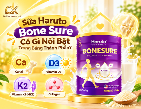 Sữa Haruto Bone Sure Có Gì Nổi Bật Trong Bảng Thành Phần?