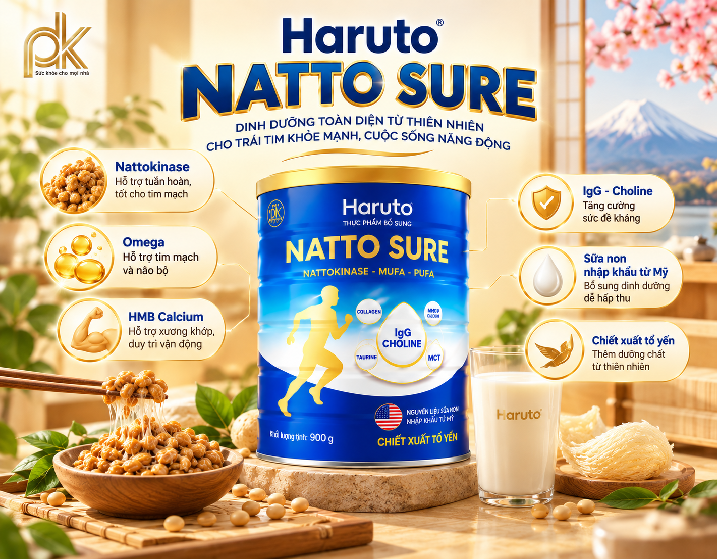 Thành Phần Dinh Dưỡng Trong Sữa Haruto Natto Sure